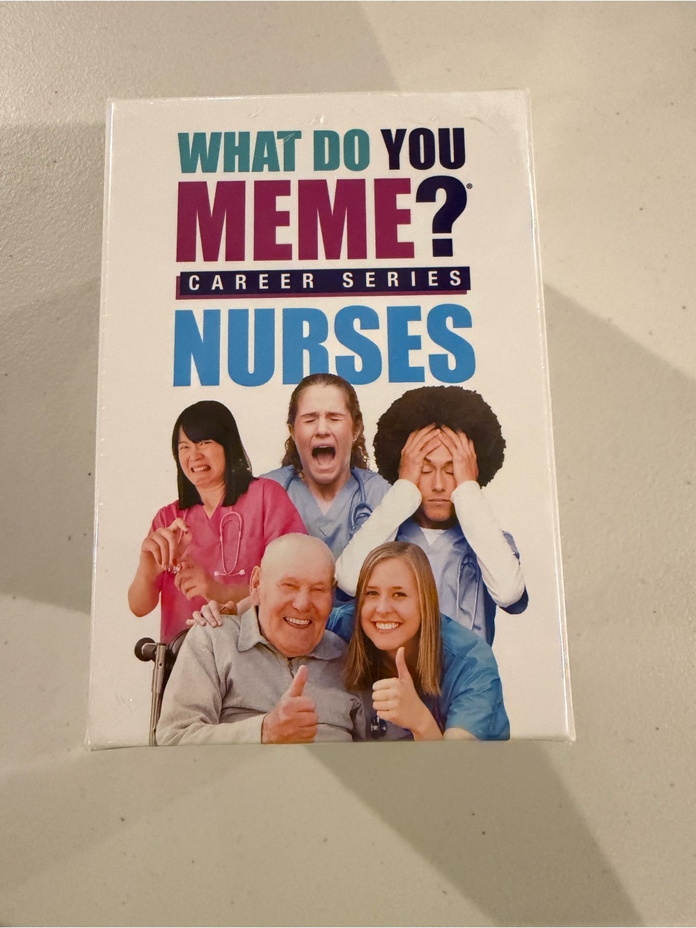 What Do You Meme? Career Series Nurses Party Card Game - White/Blue